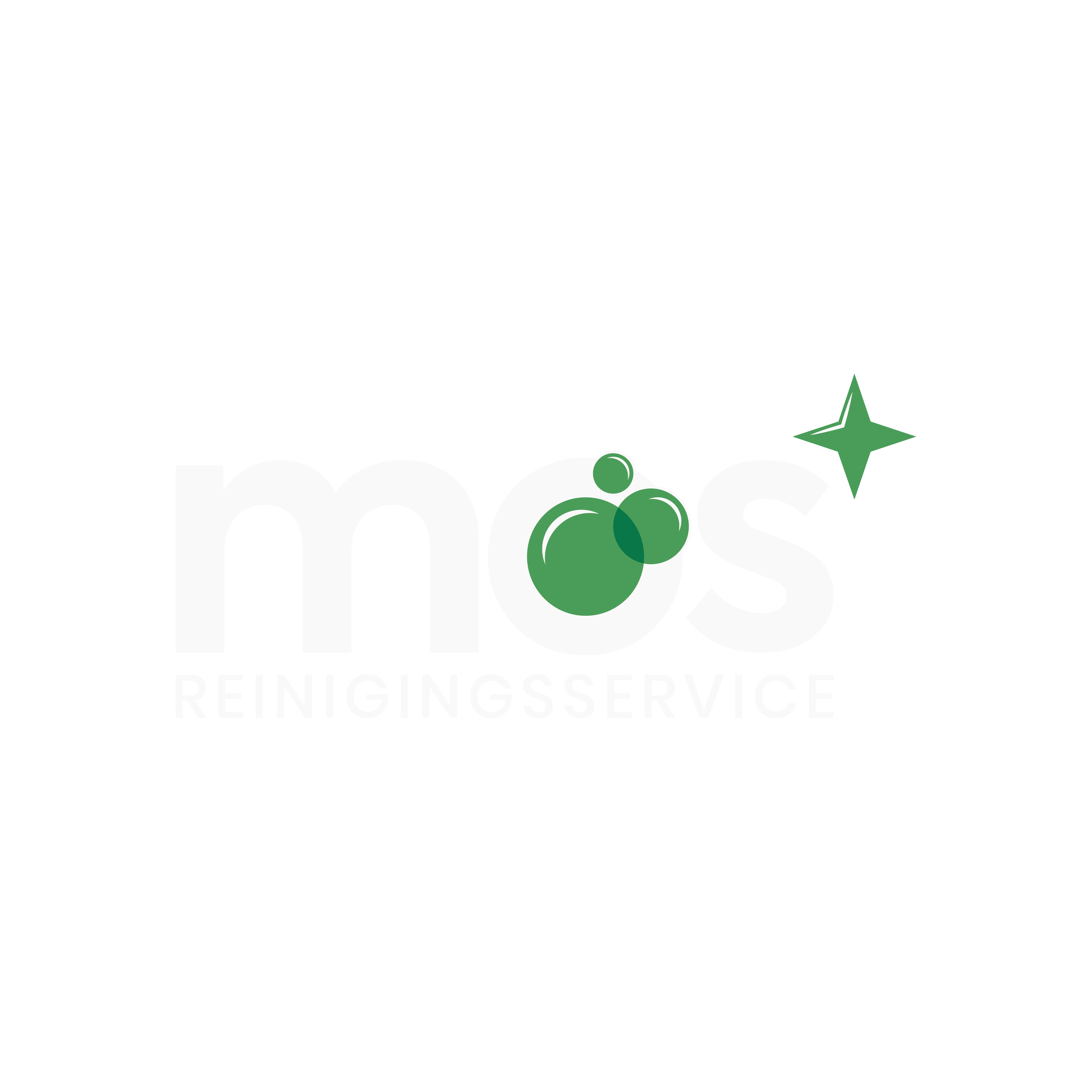 mos reinigingsservice Gent logo - Wit logo voor donkere achtergrond